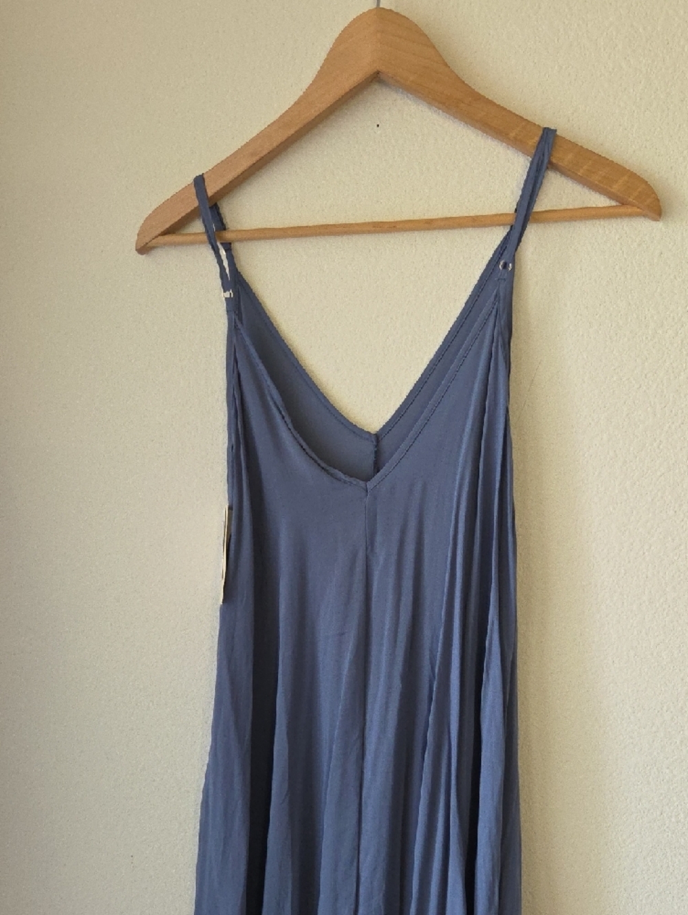 Elan Slate Blue Maxi Slip Dress with V-Neck Sz M NEW - Picture 5 of 11